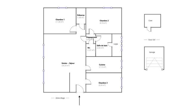 Appartement 4 pièces - 82 m² Exclusivité efficity