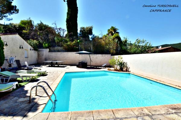 CAVALAIRE SUR MER (83) - PROPRIETE UNE MAISON DE 205 M² (EN 2 APPARTEMENTS) + T2 DE 33 M² - PISCINE AU SEL - TERRAIN DE 1500 M² CLOS ET PAYSAGE -