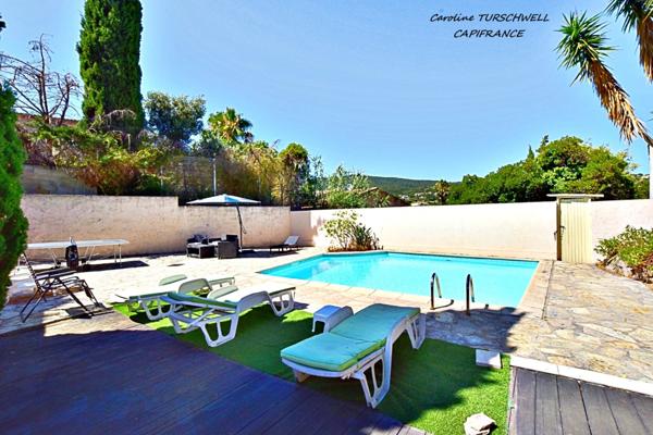 CAVALAIRE SUR MER (83) - PROPRIETE UNE MAISON DE 205 M² (EN 2 APPARTEMENTS) + T2 DE 33 M² - PISCINE AU SEL - TERRAIN DE 1500 M² CLOS ET PAYSAGE -