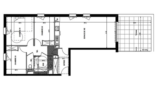 Appartement à vendre 4 pièces 82 m² Sciez