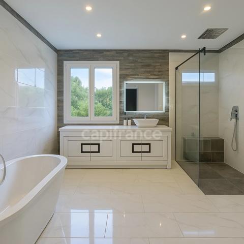 Maison 103 M2, 2 chambres, jardin 806M2, sous-sol total garage 2 voitures