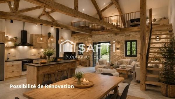 Maison type longère Bretonne à rénover entièrement à seulement 5 minutes des plages