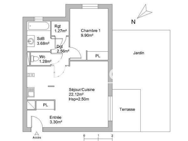Location Appartement 2 pièces 44.11 m² - 2 ALLEE DU MAS BLANC Limoges 87100