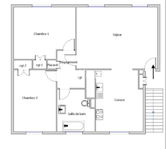 Appartement 3 pièces - 52 m² Exclusivité efficity