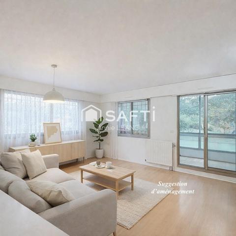 Appartement 2 pièces de 59 m² avec loggia et parking, ravalement récent, idéal résidence principale ou profession libérale.