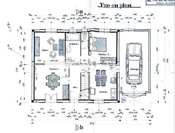 3 à 4 ch - Au calme - 5' à pied du centre - Garage