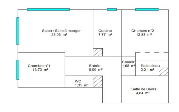 Appartement à vendre    3 pièces • 77,38 m2 Nice