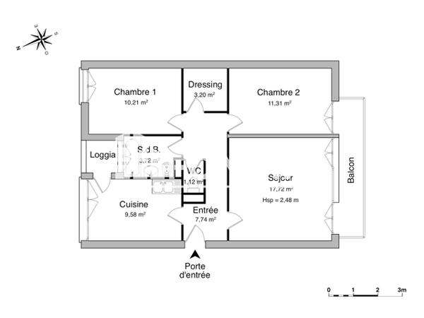 Location Appartement 3 pièces 64 m² - RESIDENCE HERA I Pau 64000