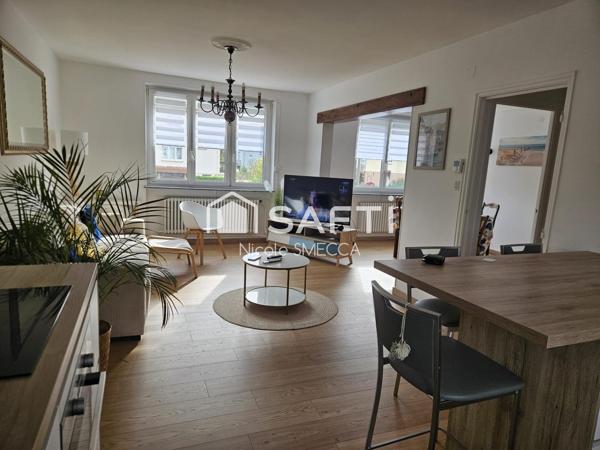 Maison mitoyenne,3 chambres,jardin,garage