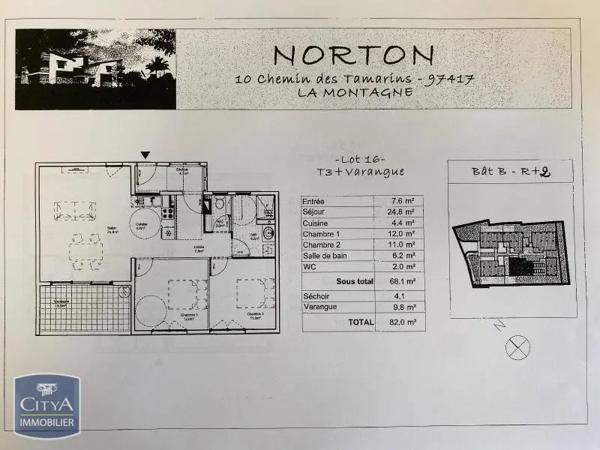Appartement à louer 3 pièces 68.1m² Saint-Denis (97417)