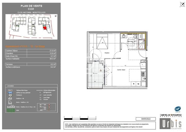 Appartement · Location Montpellier (34070) 2 pièces · 39m²