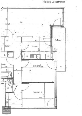 Appartement à louer 3 pièces 65.95m² Chambéry (73000)