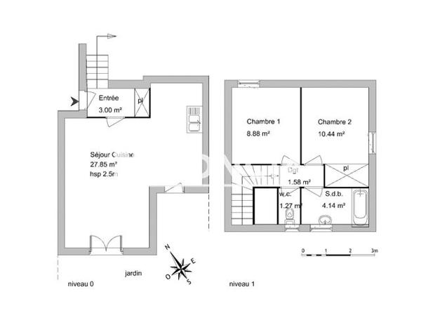 Location Maison 3 pièces 57.16 m² - 222 RUE GEORGES BIZET Mauguio 34130