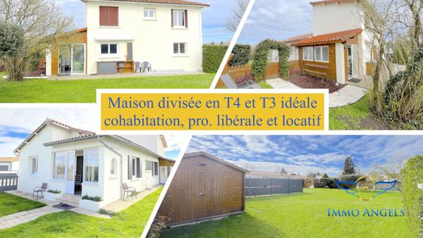 Maison de 2 habitations de 4 et 3 pièces avec grand stationnement