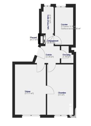 Appartement 2 pièces de 40 m² à Vitry-sur-Seine (94400)