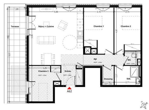 Appartement à vendre 4 pièces 89 m² Lyon 7