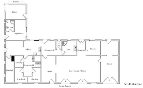 45700 VILLEMANDEUR - Longère 191m² 