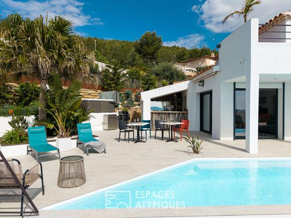 Maison rénovation contemporaine vue mer panoramique
