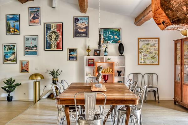 Maison style loft industriel avec terrasse et appartement privé – 10 mins Carcassonne