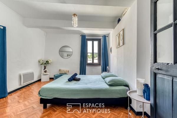 Maison style loft industriel avec terrasse et appartement privé – 10 mins Carcassonne