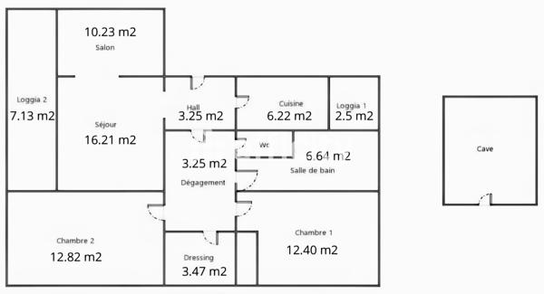 Appartement
         4 pièces
        - 76 m² Exclusivité 175 000 € *