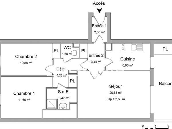 Location Appartement 3 pièces 65.46 m² - 180 AVENUE DE PEROUSE Aix-en-provence 13100
