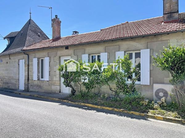Maison en pierre rénovée 2 ch + bureau + garage