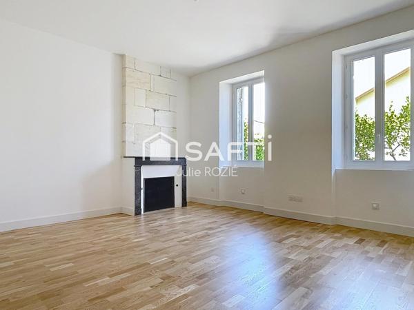 Maison en pierre rénovée 2 ch + bureau + garage