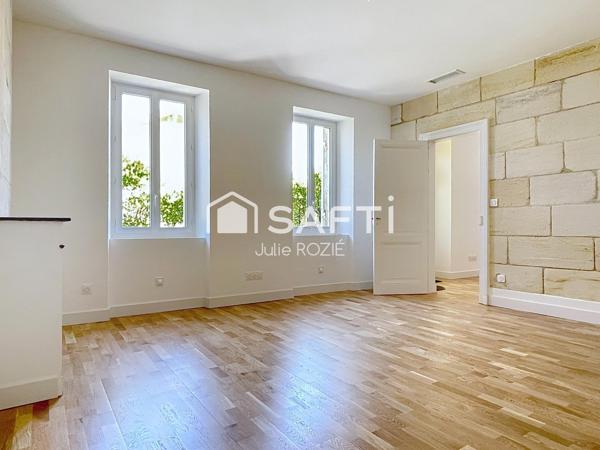 Maison en pierre rénovée 2 ch + bureau + garage
