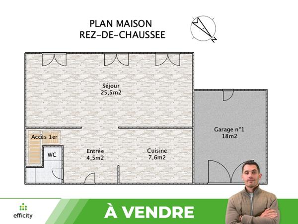 Maison
         4 pièces
        - 77 m²