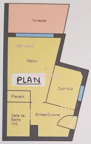 Appartement à vendre 2 pièces de 25 m²
