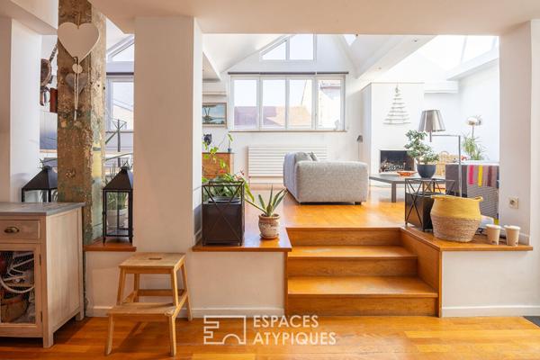 Loft baigné de lumière dans un ancien atelier en coeur de ville