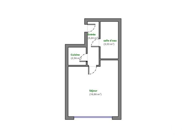 Appartement F1 à vendre  1 pièce - 26,19 m2 LE CHESNAY - 78