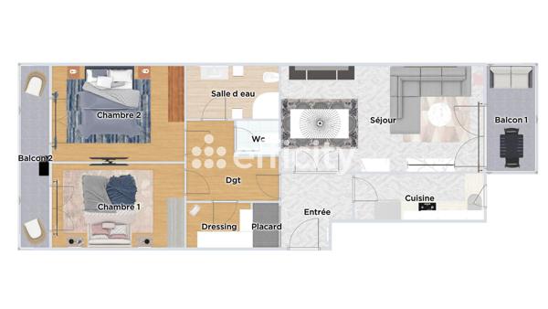 Appartement
         3 pièces
        - 78 m² Exclusivité 760 000 € *