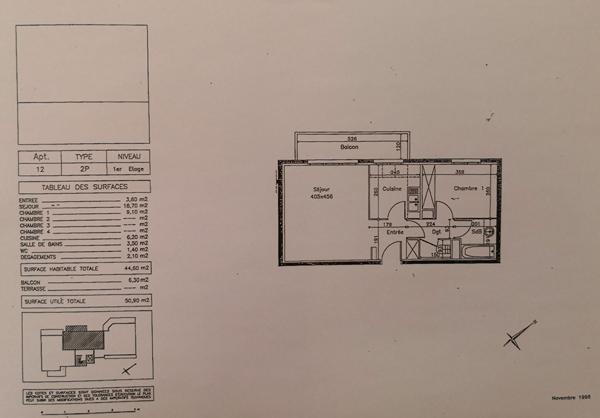 Appartement ERMONT - 2 pièces - 44,60 m2