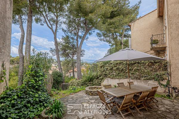 Maison dans résidence avec piscines sur les hauteurs d’Antibes