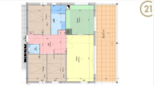 Appartement F4 à vendre  4 pièces - 94 m2 DOUVAINE - 74