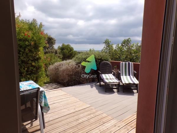Superbe Appartement T3 Terrasse et jardin Avec Vue Mer et Clape