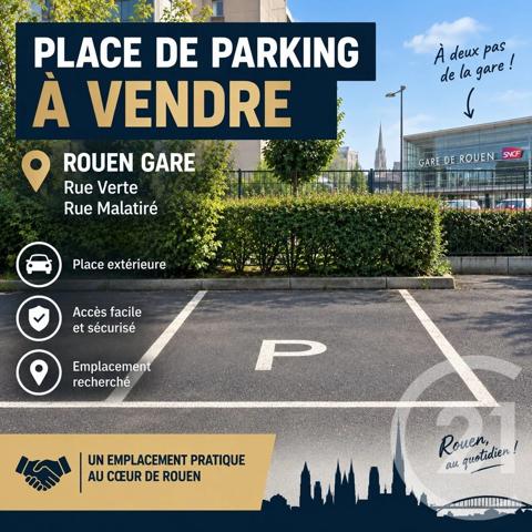 Parking à vendre  12 m 2   ROUEN  - 76