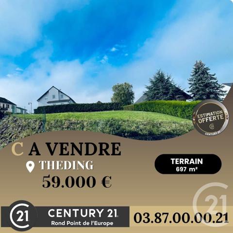 Terrain à vendre  697 m2 THEDING - 57