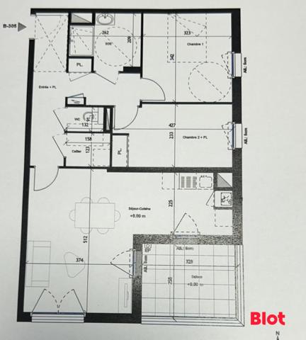 Appartement 3 pièce(s)