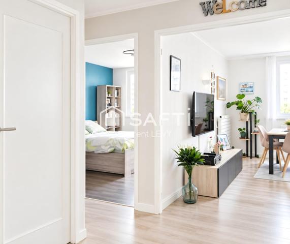Beau 3 pièces avec 2 grandes chambres + box + cave
