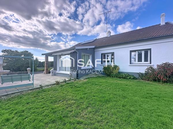 Maison de plain-pied atypique dans son écrin de verdure