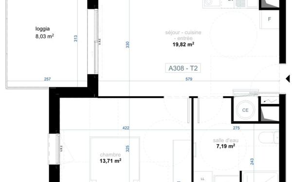 Appartement à vendre    2 pièces •  Narbonne