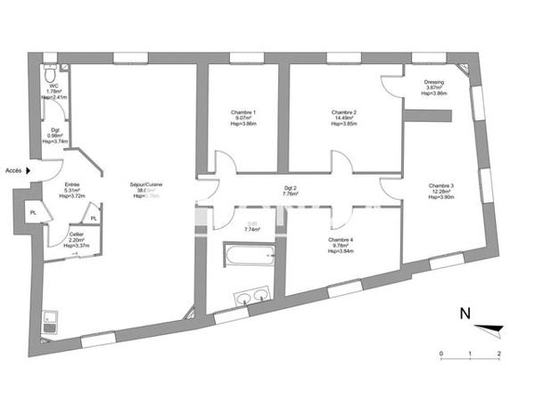 Location Appartement 5 pièces 112.74 m² - 2 RUE DE STRASBOURG Nantes 44000