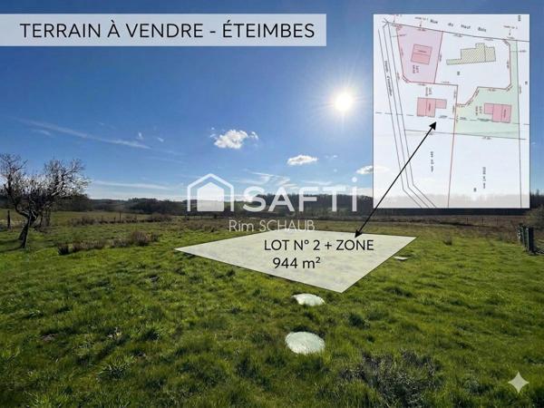 Opportunité Rare à Eteimbes (68210) – Grand Terrain de 1 958 m²
