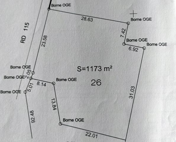 TERRAIN A BATIR 1200 M²  POUR BATIMENT COMMERCIAL / SERVICES