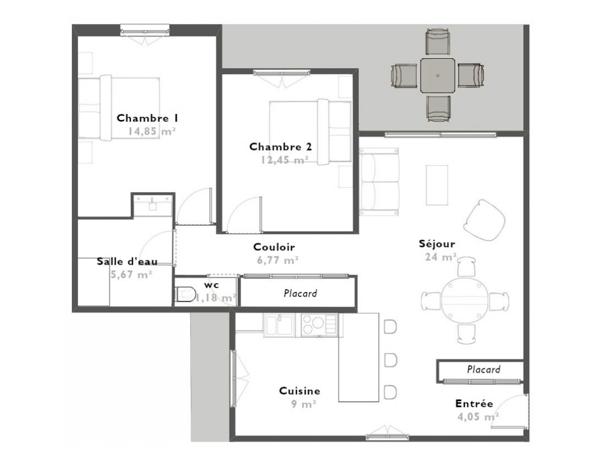 Appartement Borgo 3 pièces 79 m2