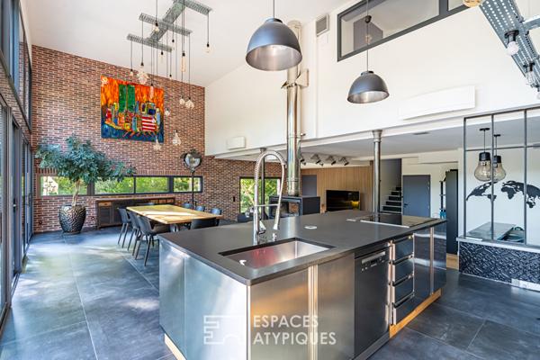 Propriété ossature bois au style industriel à Saint Cucufa Rueil-Malmaison