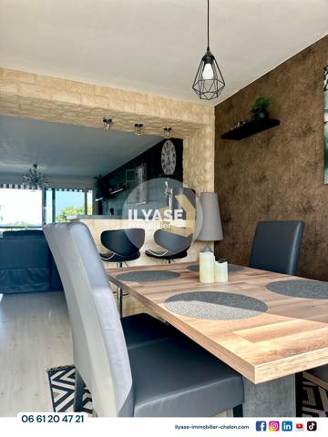 Chalon-sur-Saône (71100) Appartement T4 | 93 m² | 2 balcons | 1 garage | 1 cave